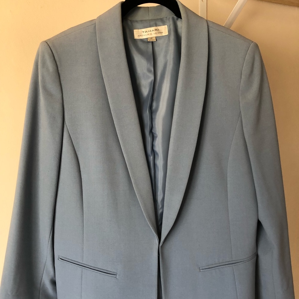 Lux blue chic suit jacket